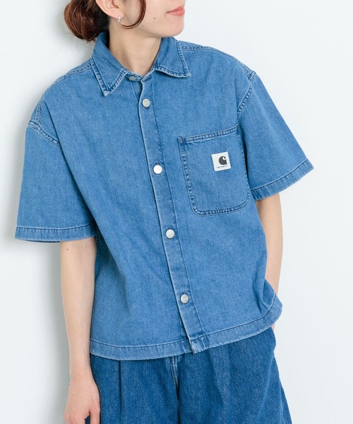 ブラウス シャツ carhartt　W SHORT-SLEEVE LOVILIA SHIRTS レディース
