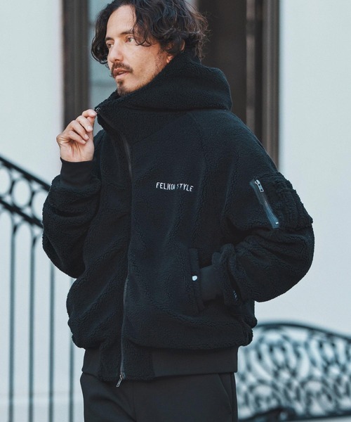 felkod（フィルコッド） ma1 ma-1 mj10790- Soft Boa Hooded MA-1 MA