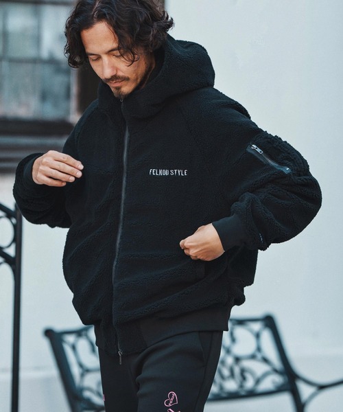 felkod（フィルコッド） ma1 ma-1 mj10790- Soft Boa Hooded MA-1 MA