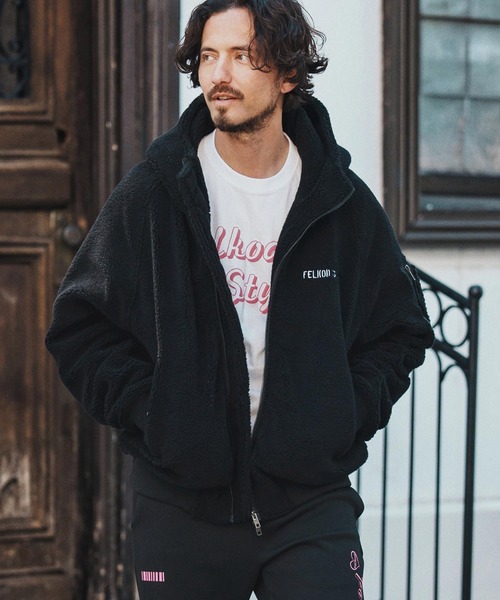 felkod（フィルコッド） ma1 ma-1 mj10790- Soft Boa Hooded MA-1 MA