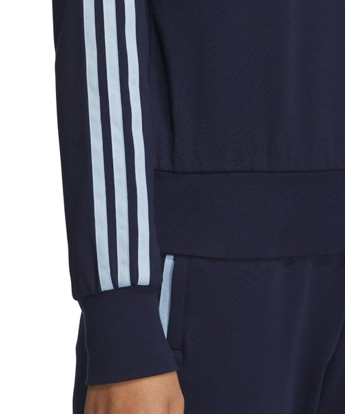 【新品未使用】adidas ネイビー クロップドスウェット トレーナー L adidas（アディダス） トレーナー スウェット adidas CROP HALFZIP