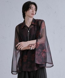 Ellno Loset シャツ 「新色追加」2wayアームスリットフラワー