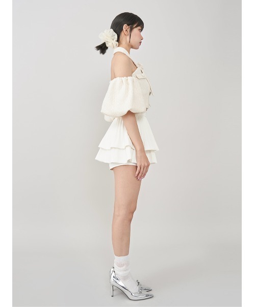 Darich ホルターネックオフショルツイードトップス レディース