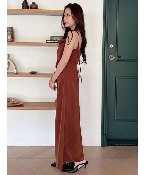 MERCURYDUO（マーキュリーデュオ） ワンピース サテンキャミナロー