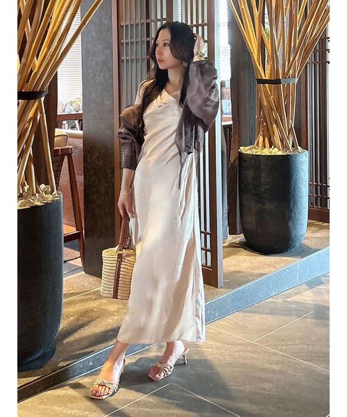 MERCURYDUO（マーキュリーデュオ） ワンピース サテンキャミナロー