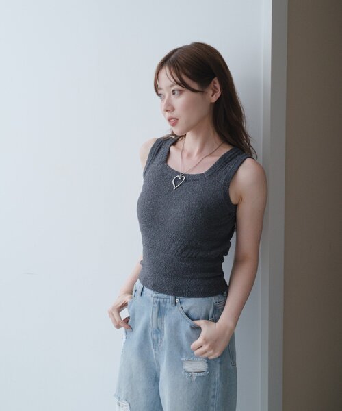 Kastane（カスタネ） タンクトップ ノースリーブ 「新色追加/4色展開