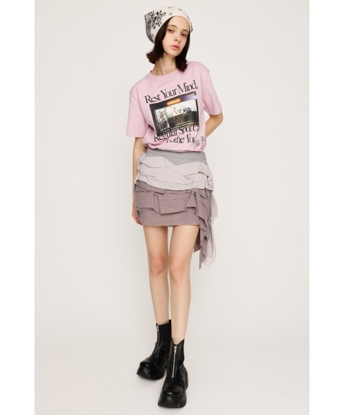 SLY（スライ） スカート FRILL DRAPE SKORT フリル ドレープ スコート