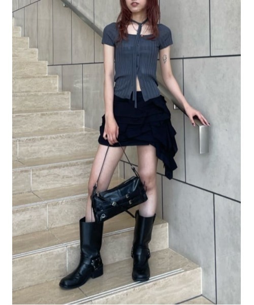 SLY（スライ） スカート FRILL DRAPE SKORT フリル ドレープ スコート