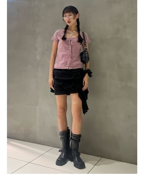 SLY（スライ） スカート FRILL DRAPE SKORT フリル ドレープ スコート