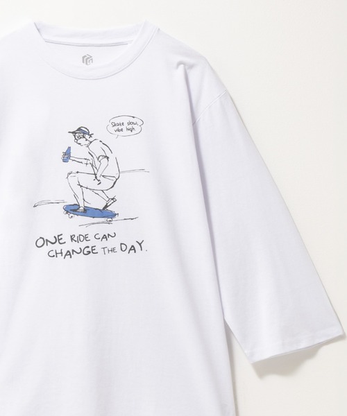 tシャツ T-GRAPHICS ラインアート 7分袖Tシャツ メンズ レディース