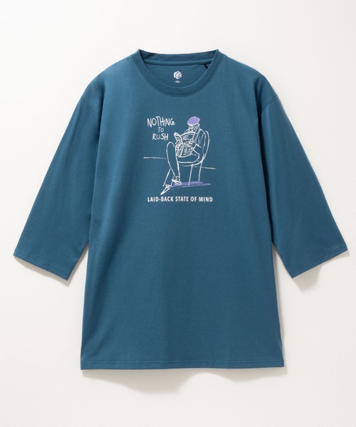tシャツ T-GRAPHICS ラインアート 7分袖Tシャツ メンズ レディース