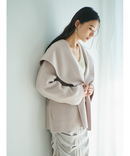 FLAY I.D　ベージュコート FRAY I.D（フレイ・アイディー） ノーカラーコート 0 ベージュ