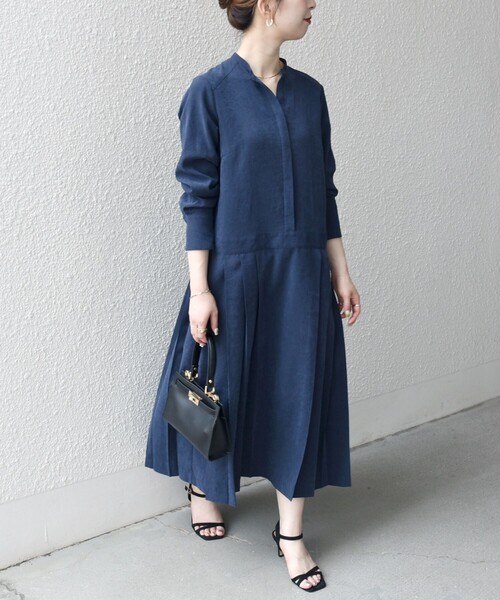 SHIPS any ワンピース any:「洗濯機可能」ピーチスキン サイド