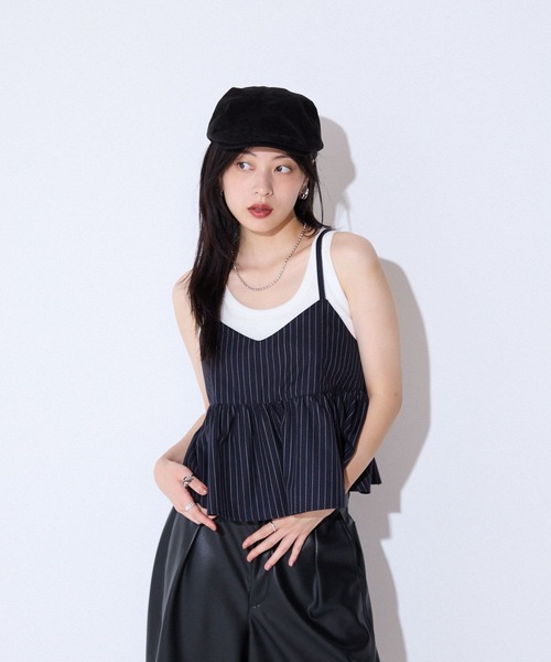 「SET UP対応」バックリボンギャザーキャミ/577307 レディース