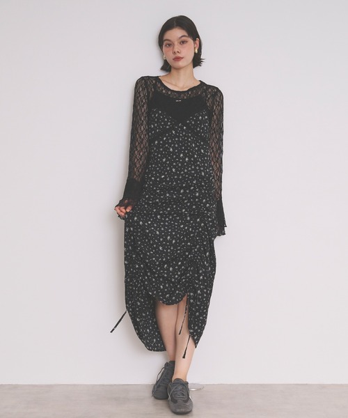 loin nuit ワンピース flower lace cami onepiece / フラワーレース