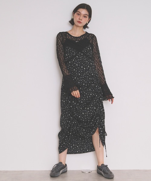 loin nuit ワンピース flower lace cami onepiece / フラワーレース
