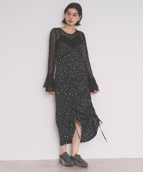 ワンピース ollun flower lace cami set dress loin nuit ワンピース flower lace cami onepiece / フラワーレース