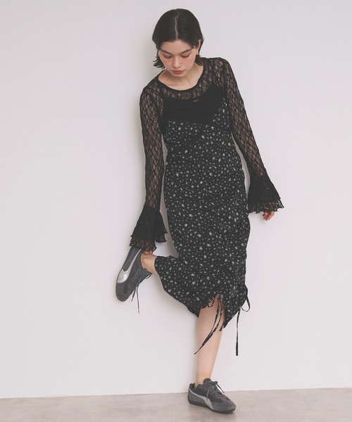 loin nuit ワンピース flower lace cami onepiece / フラワーレース