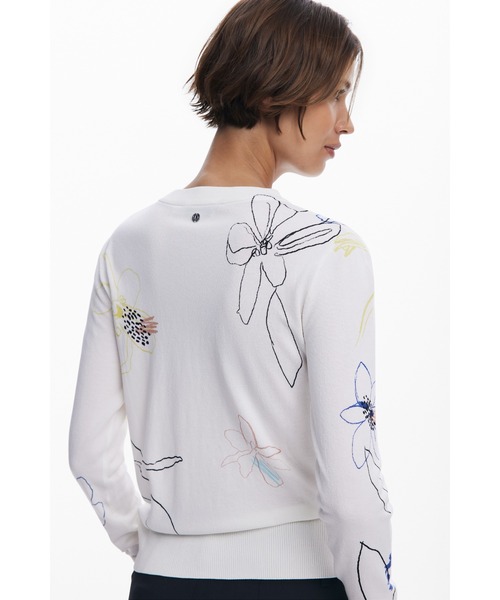 Desigual（デシグアル） ニット セーター フラワーストロークプリント