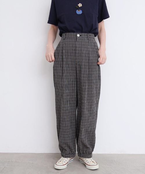 l'atelier du savon（アトリエドゥサボン） パンツ やさしいチェック