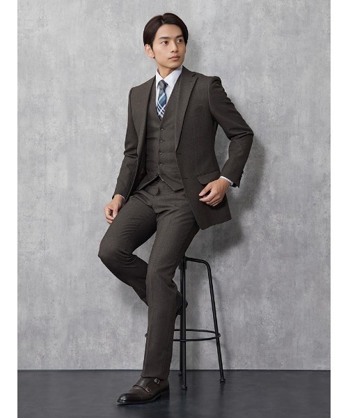 Perfect Suit Factory 3ピーススーツ ダークブラウン Perfect Suit FActory（パーフェクト スーツ ファクトリー） 3ピース