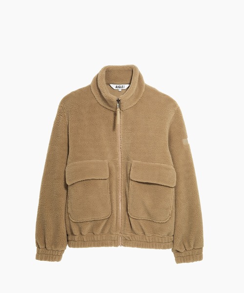 AIGLE ブルゾン アウター ジップアップシェルパフリース メンズ