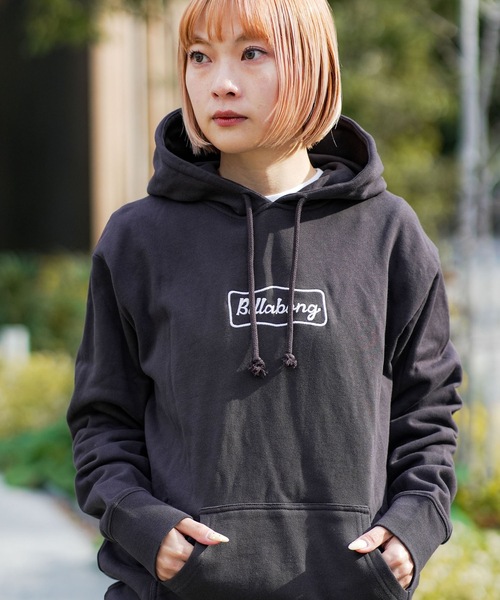 完売品 新品 ビラボン パーカー スウェット ヴィンテージ加工 墨黒 レディース BILLABONG - 完売品 新品 ビラボン パーカー スウェット ヴィンテージ