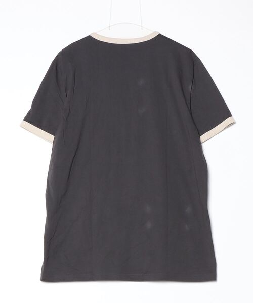 [FRED PERRY] короткий рукав футболка L уголь женский 