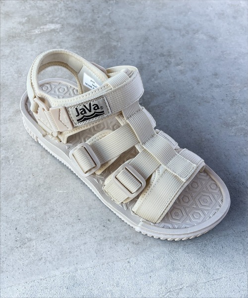 「Java」 フラットサンダル 24.0cm ブラック レディース_画像6