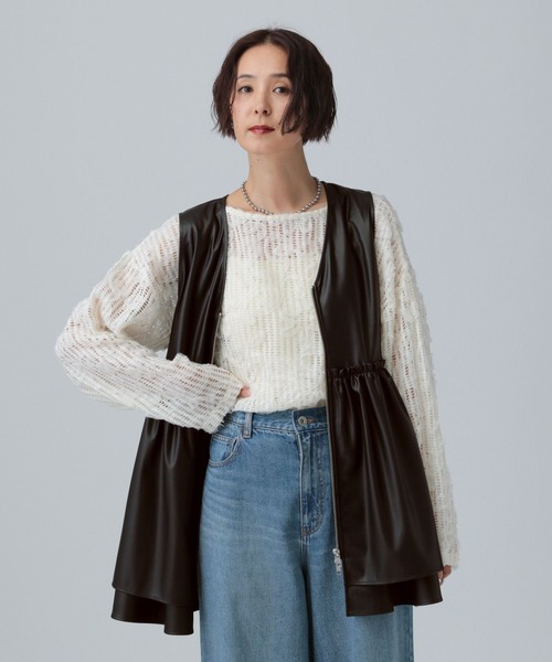 lepsimギャザーWZIPベスト LEPSIM｜ギャザーWZIPベスト | Rakuten Fashion(楽天
