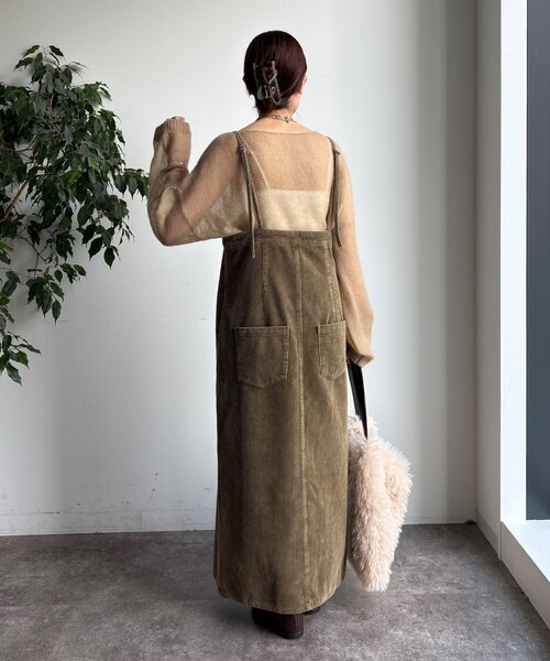 DouDou（ドゥドゥ） ワンピース 「新色追加」コーデュロイジャンスカ 