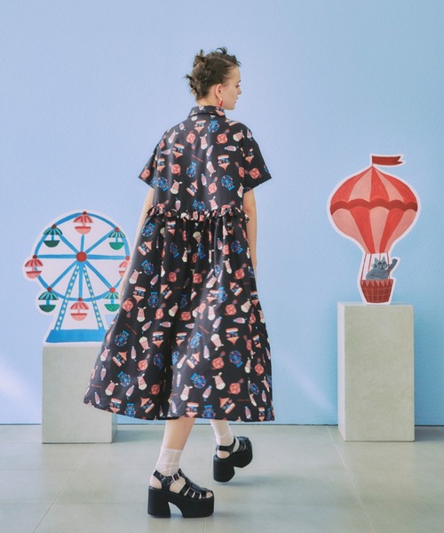 manana suerte（マニャーナスエルテ） 半袖ワンピース FREE ブラック