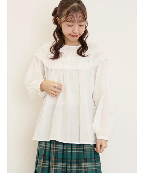 Samansa Mos2（サマンサモスモス） ブラウス シャツ 2WAYギャザー