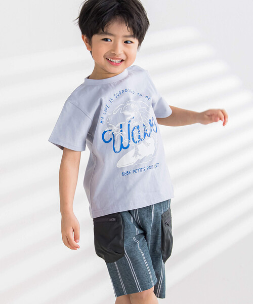 「BeBe Petits Pois Vert」 「KIDS」半袖Tシャツ 130cm ベージュ キッズ_画像2