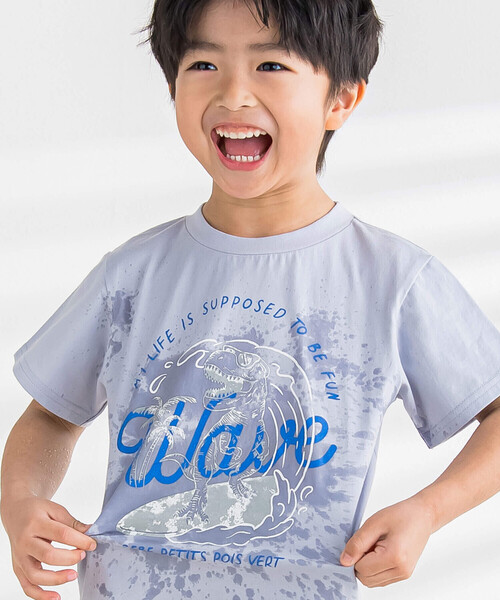 「BeBe Petits Pois Vert」 「KIDS」半袖Tシャツ 130cm ベージュ キッズ_画像3