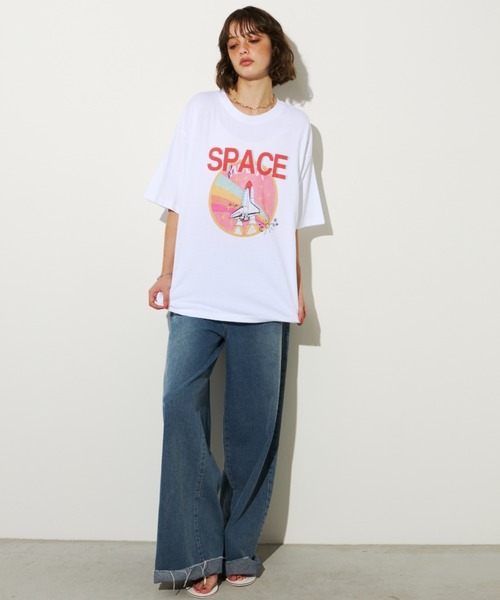 「Unitage」 半袖Tシャツ FREE ホワイト レディース_画像3