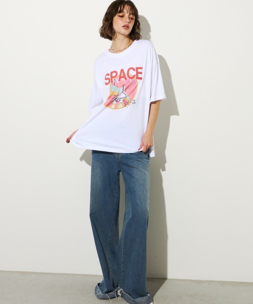 「Unitage」 半袖Tシャツ FREE ホワイト レディース_画像7