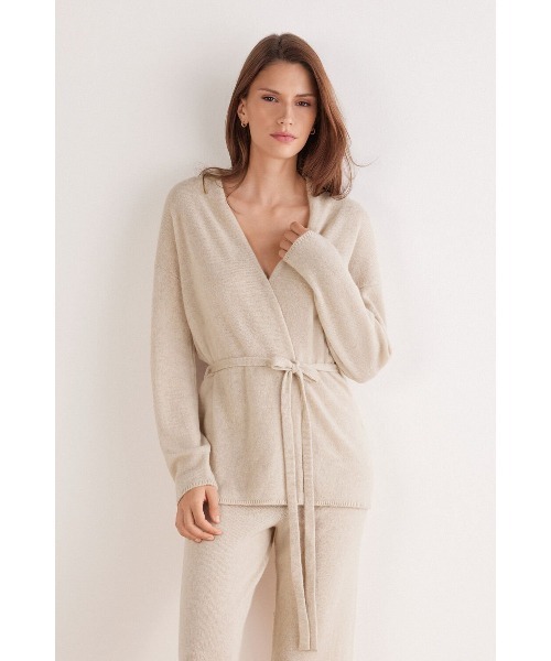 カーディガン CARDIGAN CON CINTURA 100% CASHMERE レディースの画像