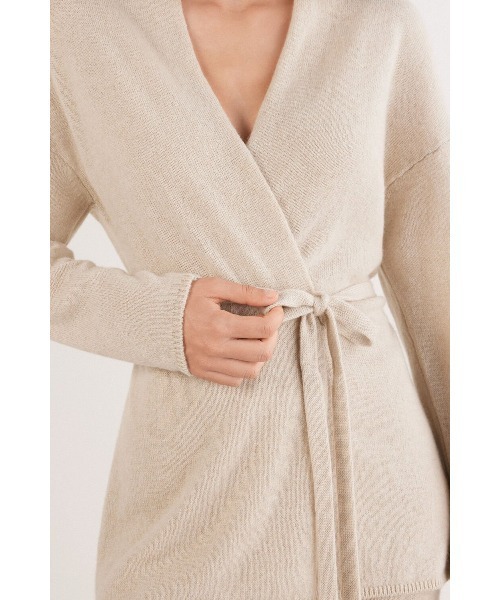 カーディガン CARDIGAN CON CINTURA 100% CASHMERE レディースの画像