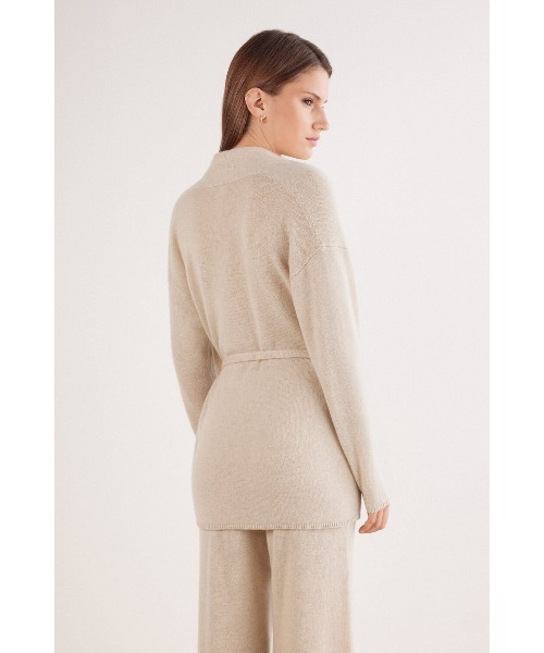 カーディガン CARDIGAN CON CINTURA 100% CASHMERE レディースの画像