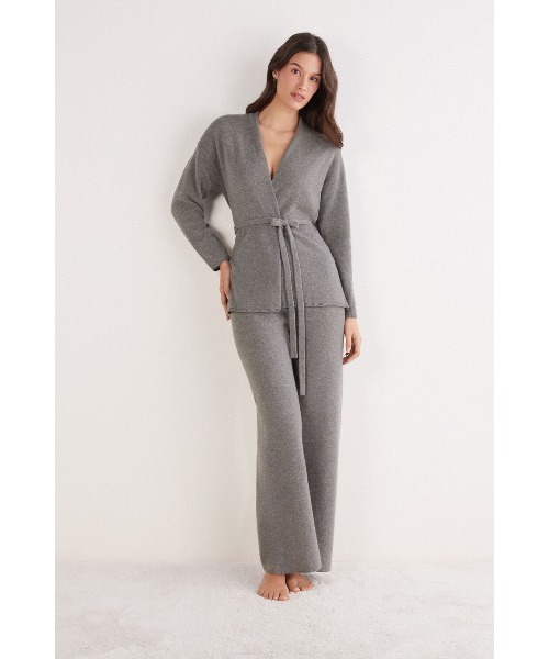 カーディガン CARDIGAN CON CINTURA 100% CASHMERE レディースの画像