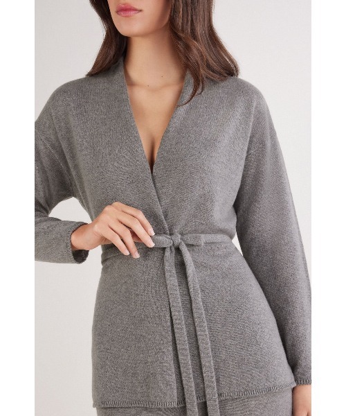 カーディガン CARDIGAN CON CINTURA 100% CASHMERE レディースの画像
