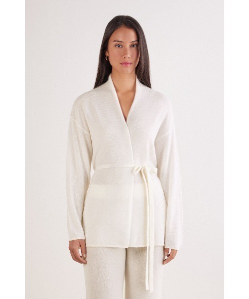 カーディガン CARDIGAN CON CINTURA 100% CASHMERE レディースの画像