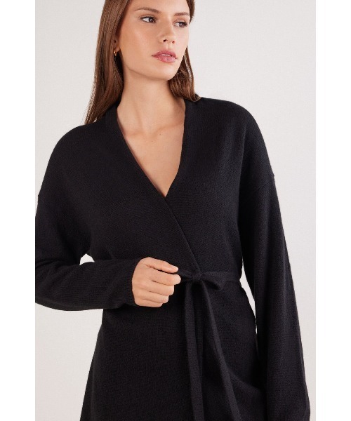 カーディガン CARDIGAN CON CINTURA 100% CASHMERE レディースの画像
