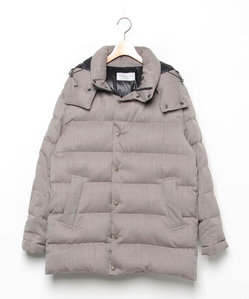 トゥモローランド、ダウンジャケット セール】 【別注】DENIM×TOMORROWLAND ラムレザー ダウンジャケット