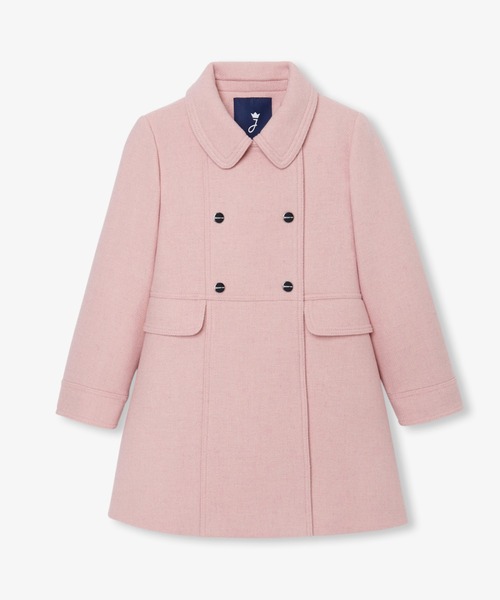 Jacadi ピンクコート116cm jacadi（ジャカディ） コート アウター 襟付きウールコート キッズ