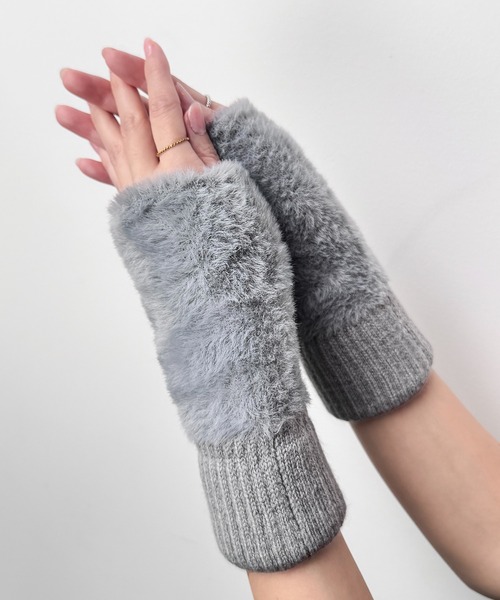 CALIFORNIA OUTFITTERS 手袋 8E15 ふわもこ モヘア風 保湿加工2way