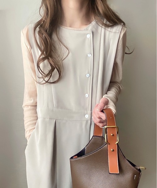 「FILLOU」 オールインワン MEDIUM グレイッシュベージュ レディース_画像8