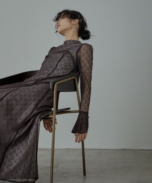 「niana」 長袖ワンピース M ブラック レディース_画像2