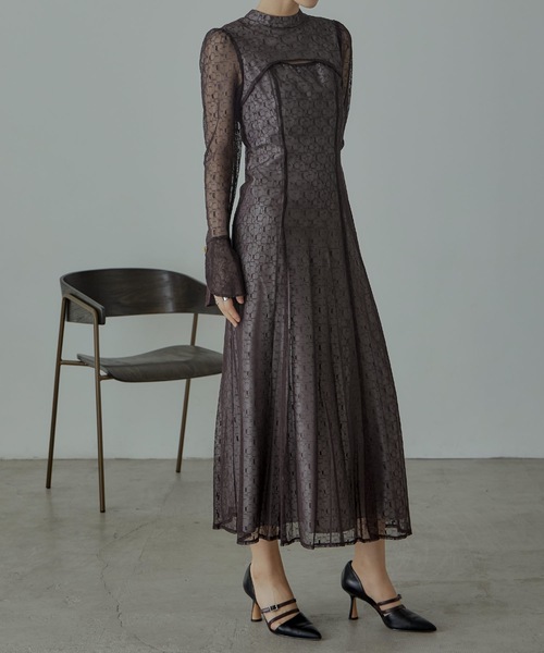 「niana」 長袖ワンピース M ブラック レディース_画像5